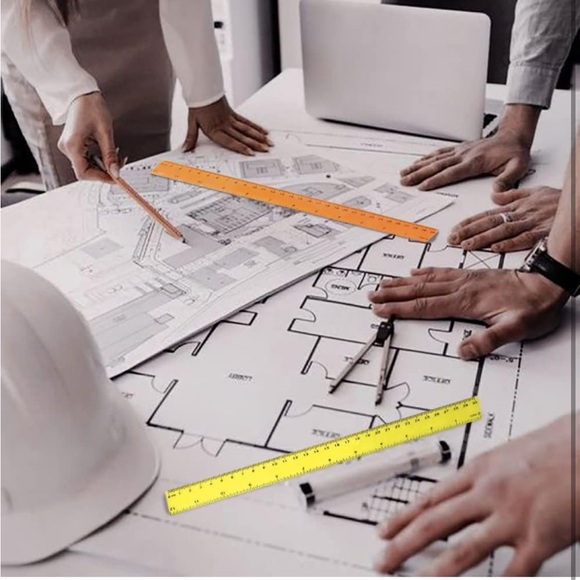 7 pack plastic Colorful Party Ruler Set - Picture 5 of 5